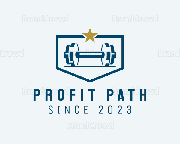 Weight Lifting Barbell Logo