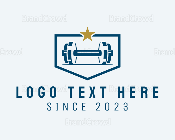 Weight Lifting Barbell Logo