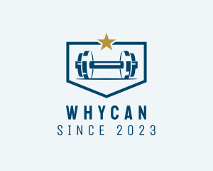 Powerlifter - Weight Lifting Barbell logo design