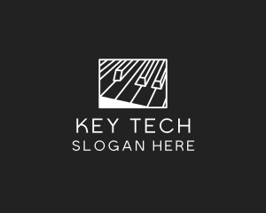 Piano Music Keys logo design