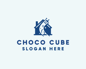 Cleaning - Blue House Cleaning logo design