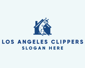 Developer - Blue House Cleaning logo design