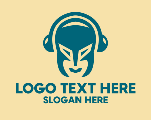 Illustration - Super Hero Headphones logo design