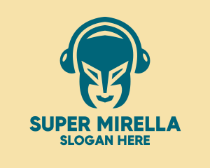 Super Hero Headphones logo design