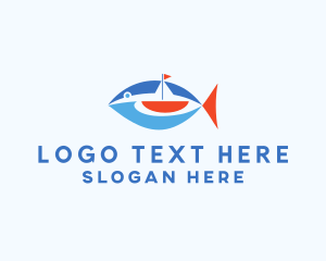 Sardine - Sailboat Tuna Fish logo design