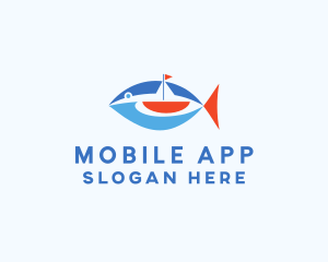 Sailboat Tuna Fish Logo