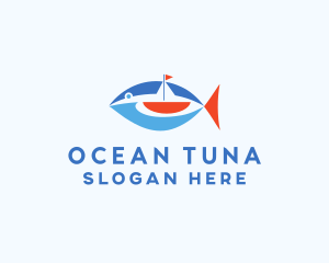 Tuna - Sailboat Tuna Fish logo design