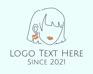 Earring - Makeup Woman Jewelry logo design