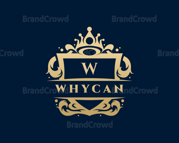 Luxury Crown Ornament Shield Logo