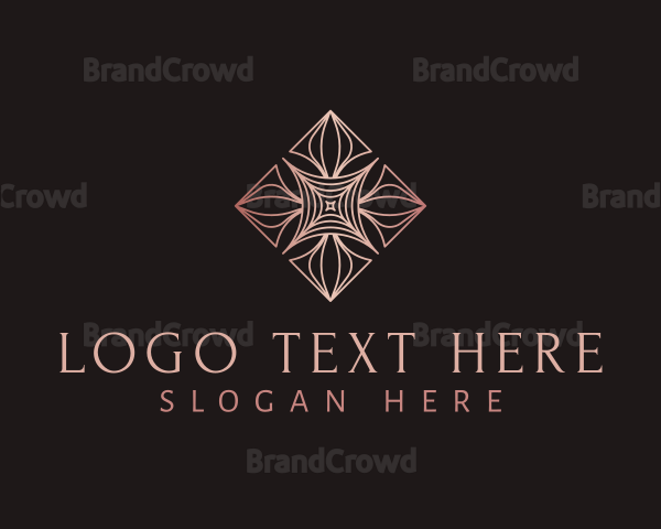 Geometric Diamond Flower Logo