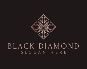 Geometric Diamond Flower logo design