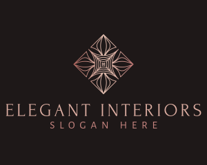 Geometric Diamond Flower logo design