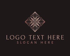 Jewelry Shop - Geometric Diamond Flower logo design
