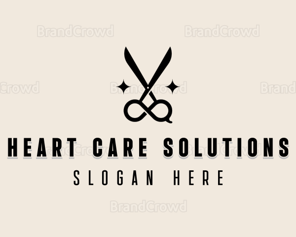 Barber Scissor Haircut Logo