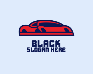 Red Automotive Sports Car  Logo