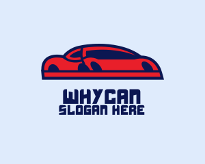 Car Club - Red Automotive Sports Car logo design
