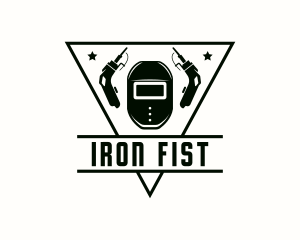 Welding Hood Industrial Metalwork logo design