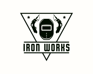 Welding Hood Industrial Metalwork logo design