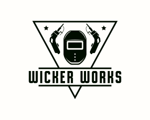 Welding Hood Industrial Metalwork logo design