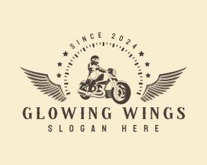 Motorcycle Biker Wing logo design