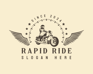 Motorcycle Biker Wing logo design