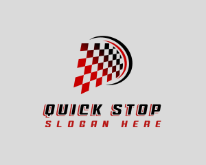 Motorsport Racing Flag logo design