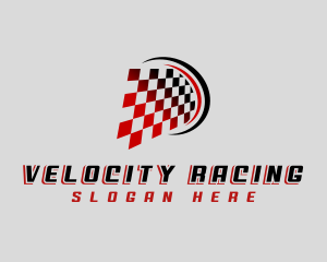 Motorsport Racing Flag logo design