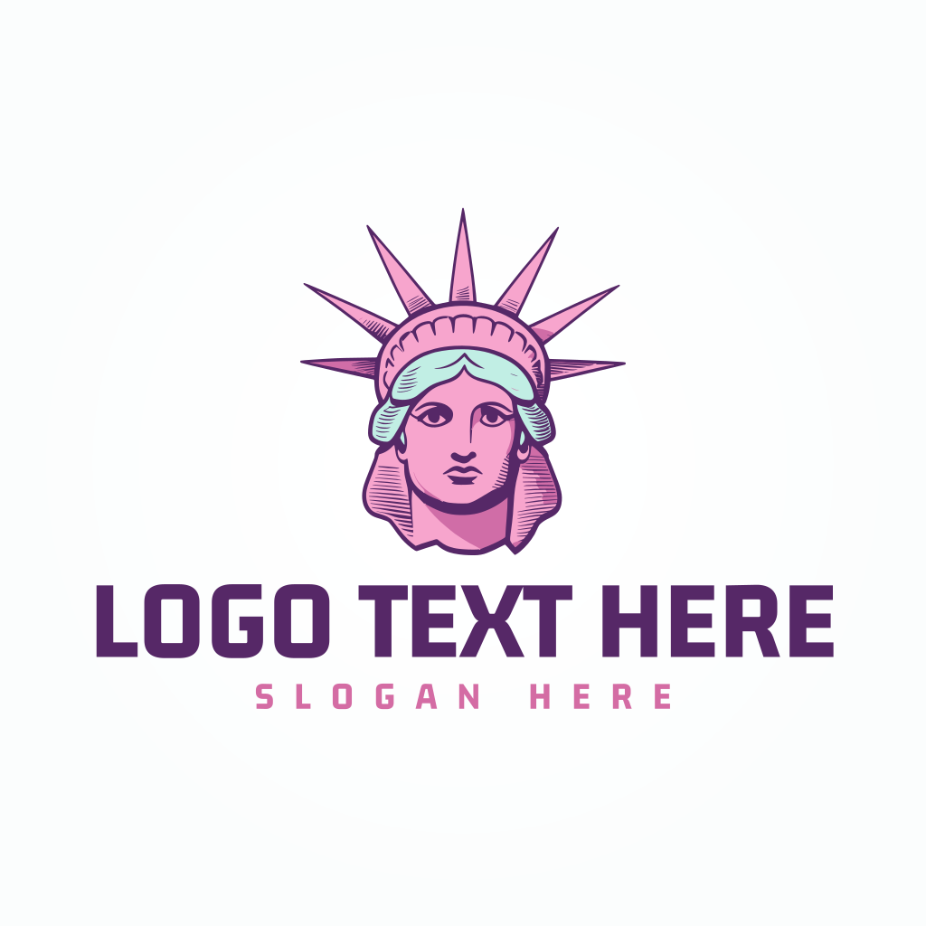 Pink New York Lady Liberty Logo | BrandCrowd Logo Maker