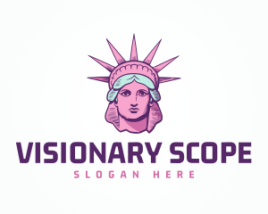 Pink New York Lady Liberty Logo