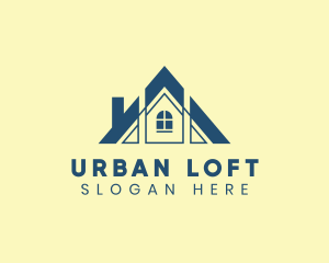 Loft - House Contractor Realty logo design