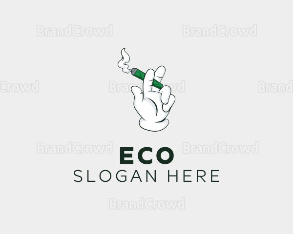 Smoking Cigar Gloves Logo