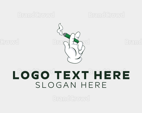 Smoking Cigar Gloves Logo