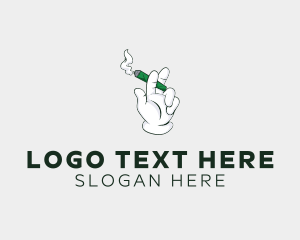 Tobbaco - Smoking Cigar Gloves logo design