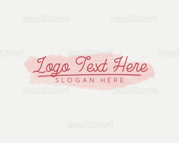 Feminine Brush Stroke Logo