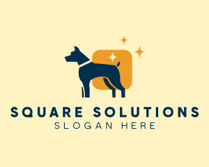 Dog Square Veterinary logo design