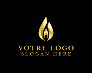 Gold Fire Light Logo