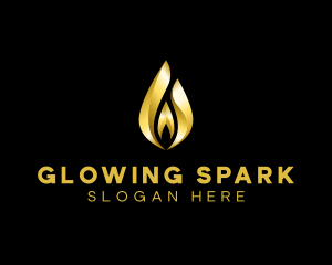 Gold Fire Light logo design