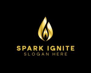 Gold Fire Light logo design