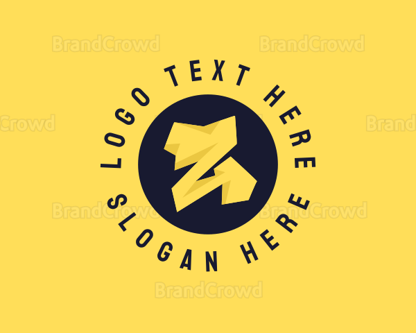 Yellow Bolt Letter Z Logo
