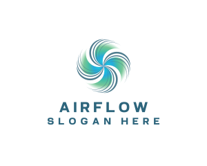 Ventilation Hvac Airflow logo design