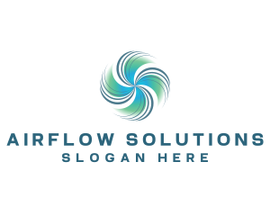 Ventilation Hvac Airflow logo design