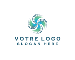 Fan - Ventilation Hvac Airflow logo design