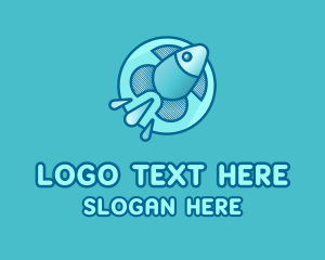 Aquarium - Aqua Fish Rocket logo design
