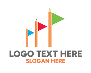 Colorful Flag Pencil Logo