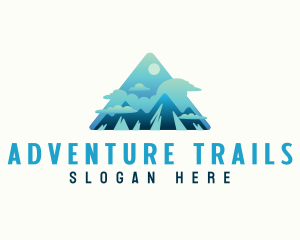 Trekking - Mountain Trekking Adventure logo design