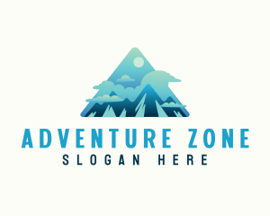 Mountain Trekking Adventure logo design