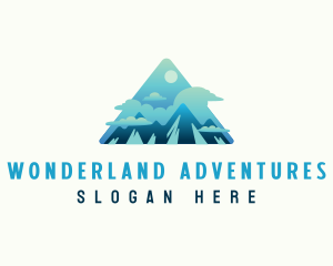 Mountain Trekking Adventure logo design