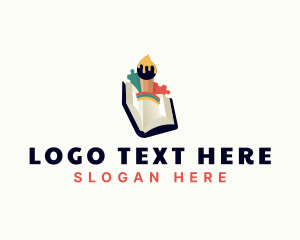 Study - Book Kindergarten Arts Learning logo design