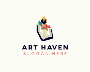 Book Kindergarten Arts Learning  logo design