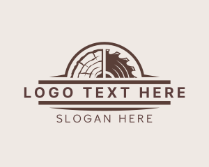 Logger - Saw Blade Log Woodwork logo design
